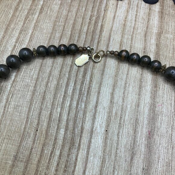 Designed by Paula Red & Brown Beaded Necklace - Picture 6 of 8